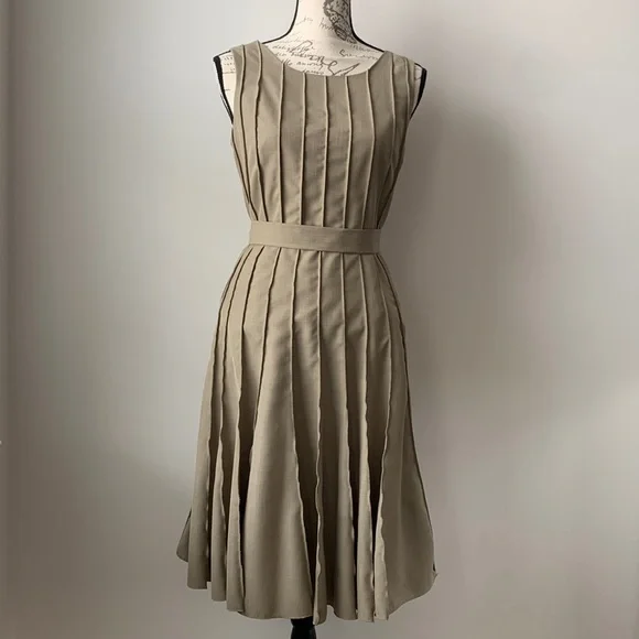 Calvin Klein | Dresses | Calvin Klein Pleated Linen Dress | Poshmark